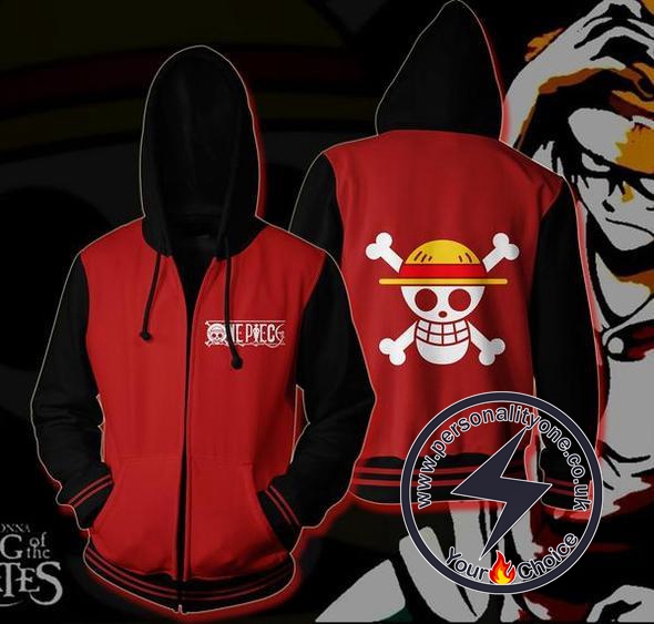 One Piece - Straw Hat Pirates Logo ZipUp - Hoodies Jackets